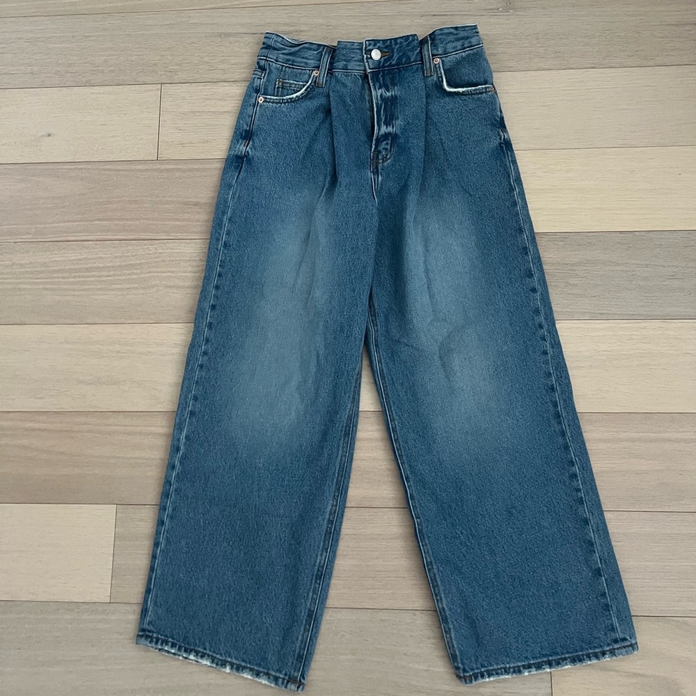 Oak + Fort Front Cinched Jeans